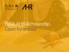 Apply now for the 2023 RIBA AHR Scholarship