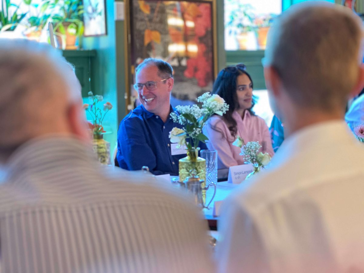 Industry experts engaged in discussions around a roundtable at the Midlands decarbonisation event.