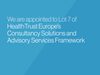 We're pleased to announce that we have been appointed to HealthTrust Europe’s Consultancy Solutions and Advisory Services Framework