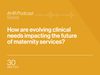 How are evolving clinical needs impacting the future of maternity services?