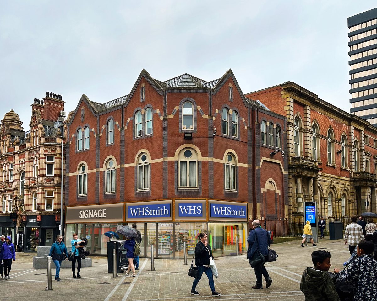 Proposed street view of 3–7 Lands Lane, a Grade II listed 1843 building, after external refurbishment.