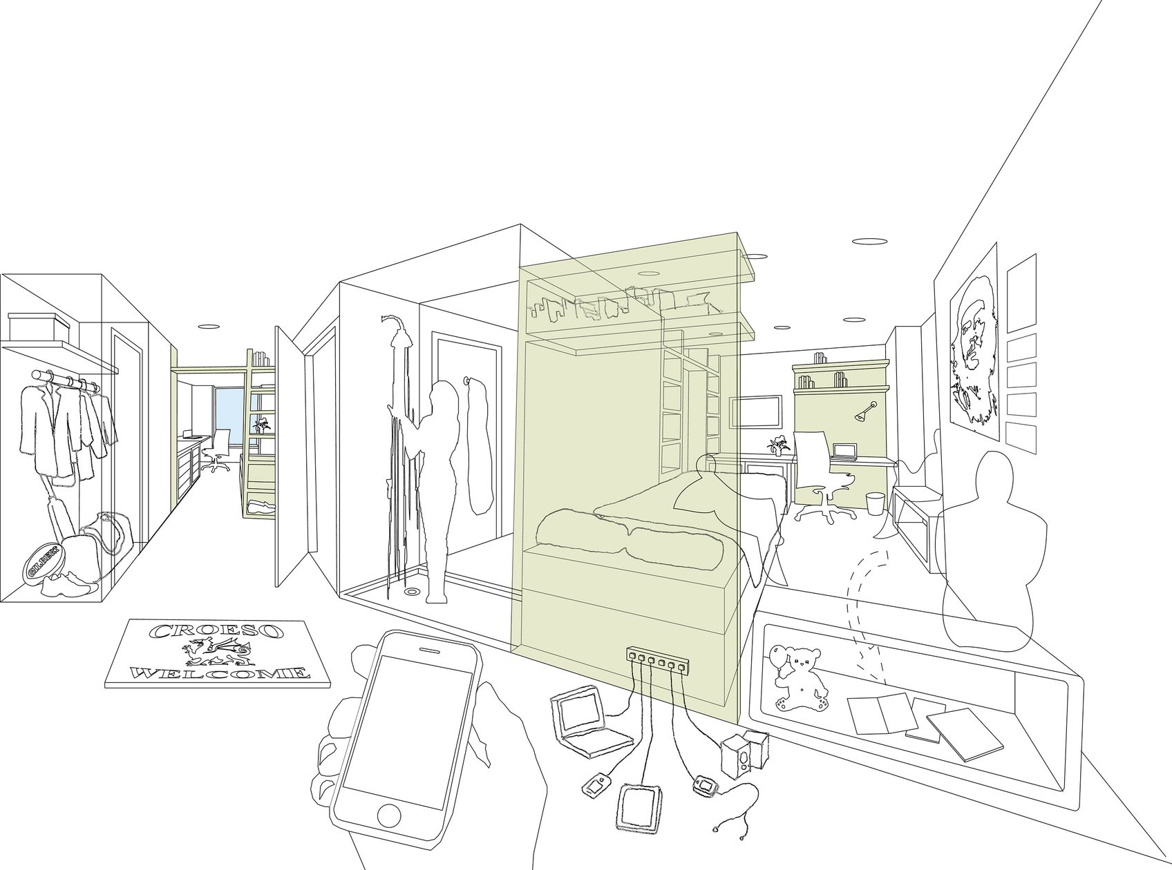 AHR-StudentAccommodation-AberystwythStudentAccommodation-Sketch-Aberystwyth
