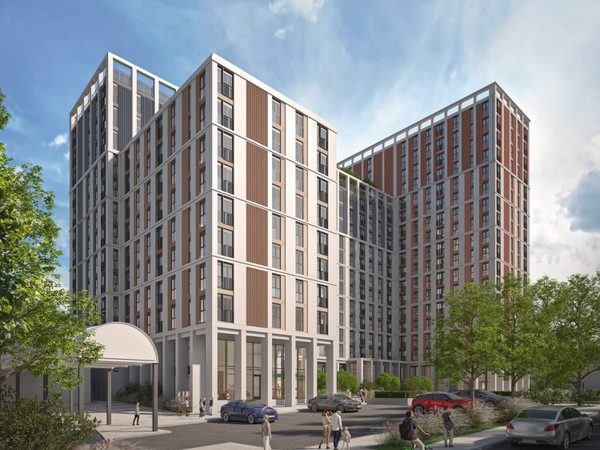 A visualisation of a new high-rise building in Milton Keynes.