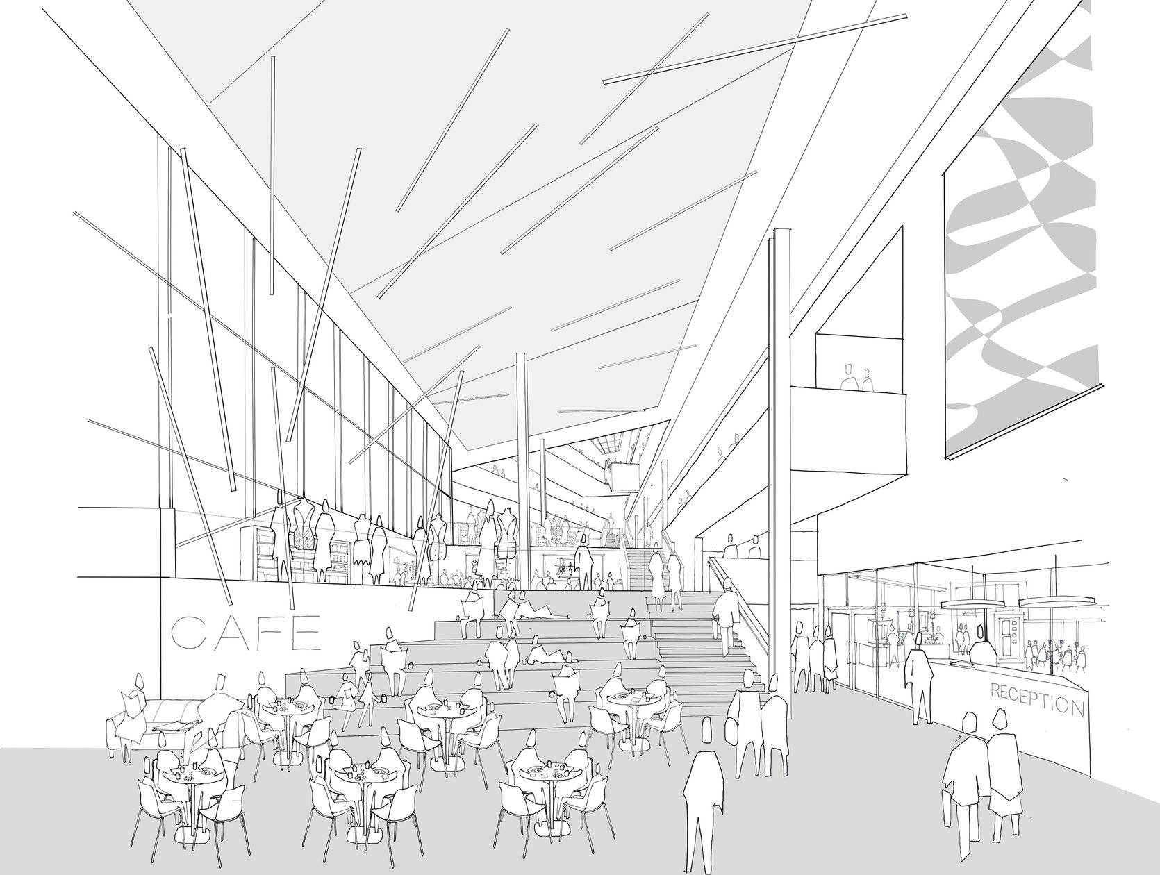 AHR University BarbaraHepworth Architecture Huddersfield Sketch1