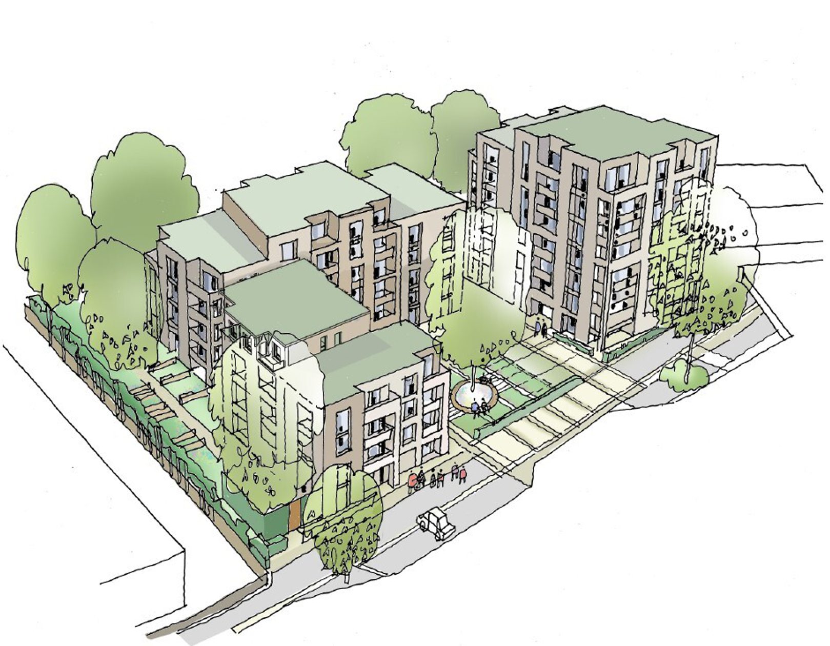 AHR Houses BiltonRoad Architecture Ealing sketch1