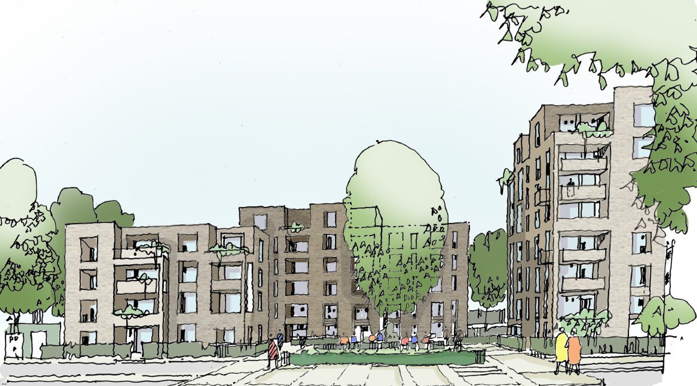 AHR Houses BiltonRoad Architecture Ealing sketch2