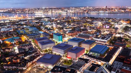 AHR Masterplan BirkenheadCommercialDistrict Masterplanning Birkenhead Dusk