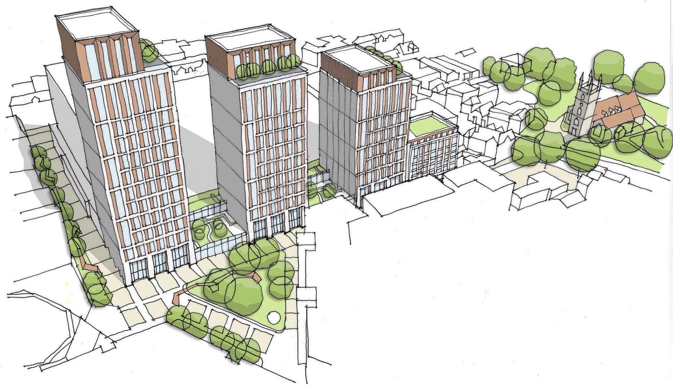 AHR Apartments BroadStMall Architecture Reading Aerial2