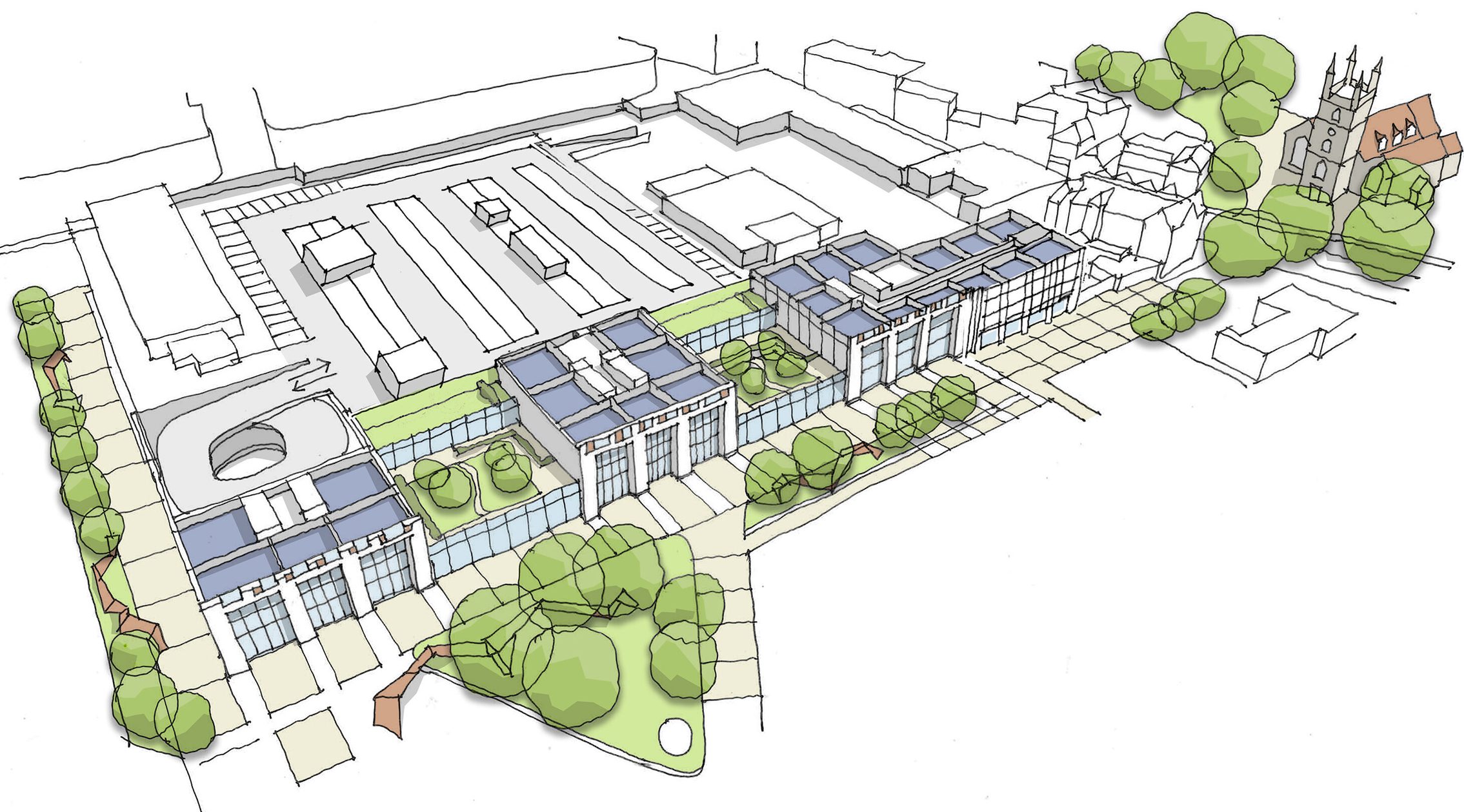 Car park podium updated
