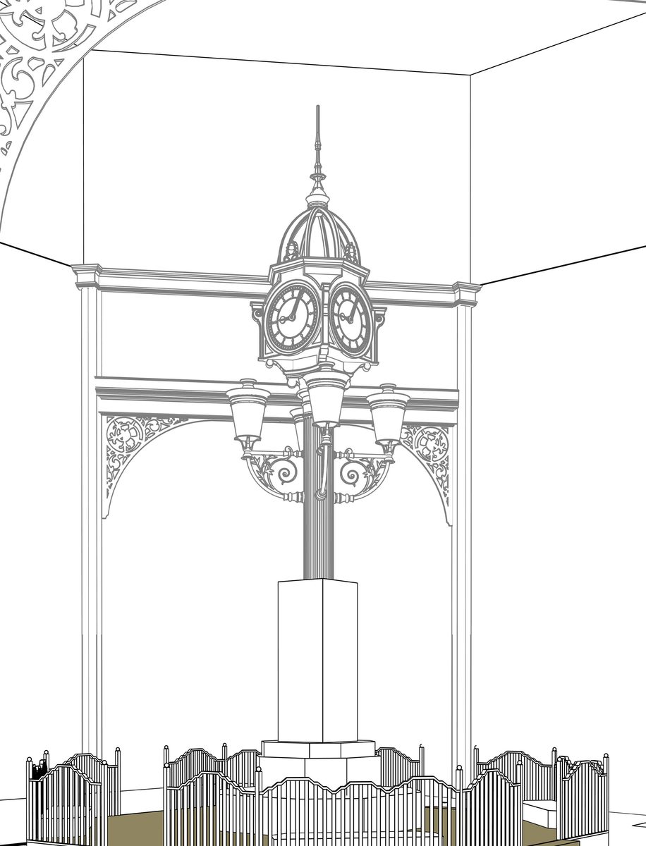 A £D model of the clock tower within Halifax borough Market, part of Calderdale Council's property portfolio.