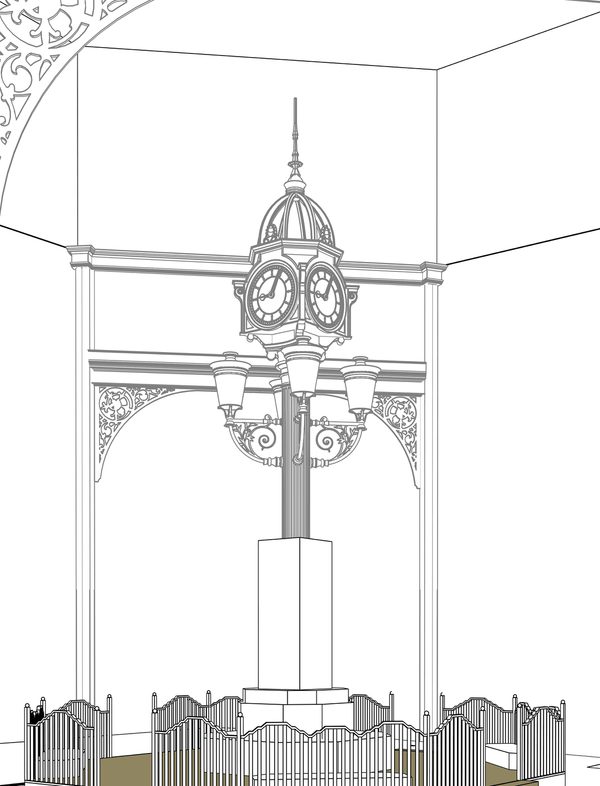 A £D model of the clock tower within Halifax borough Market, part of Calderdale Council's property portfolio.