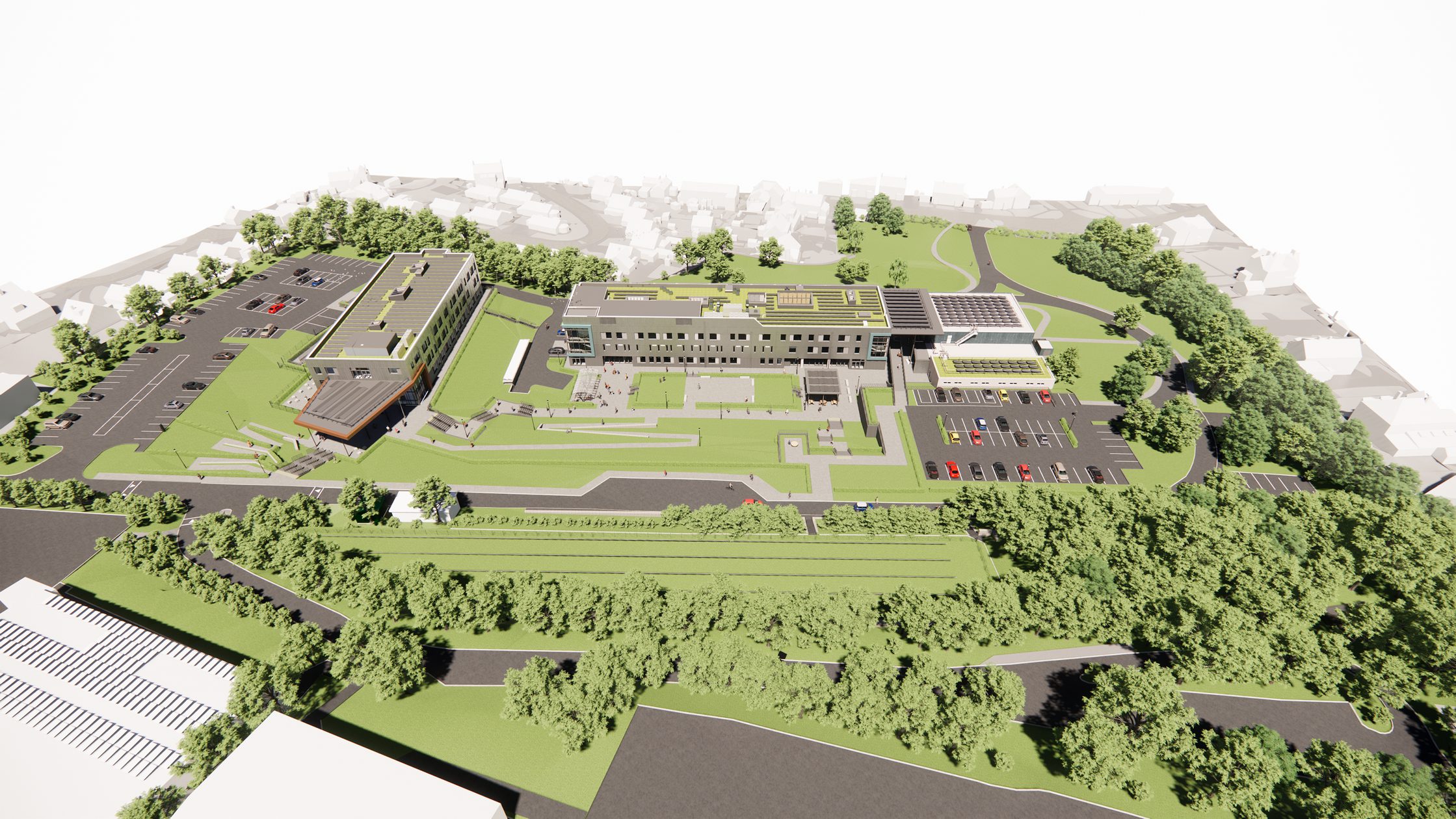 AHR School CornwallCollege Architecture Cornwall Aerial
