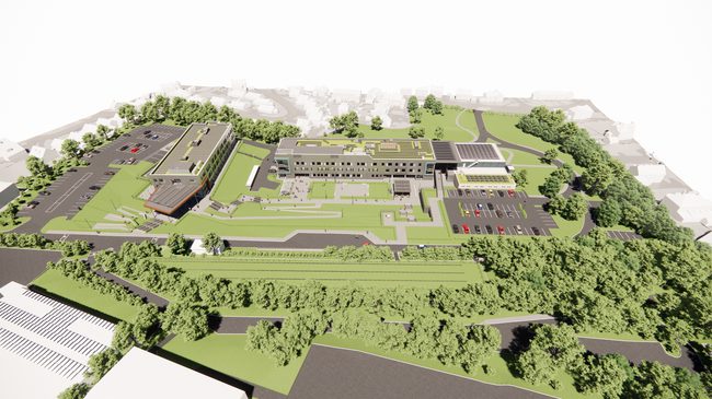 AHR School CornwallCollege Architecture Cornwall Aerial