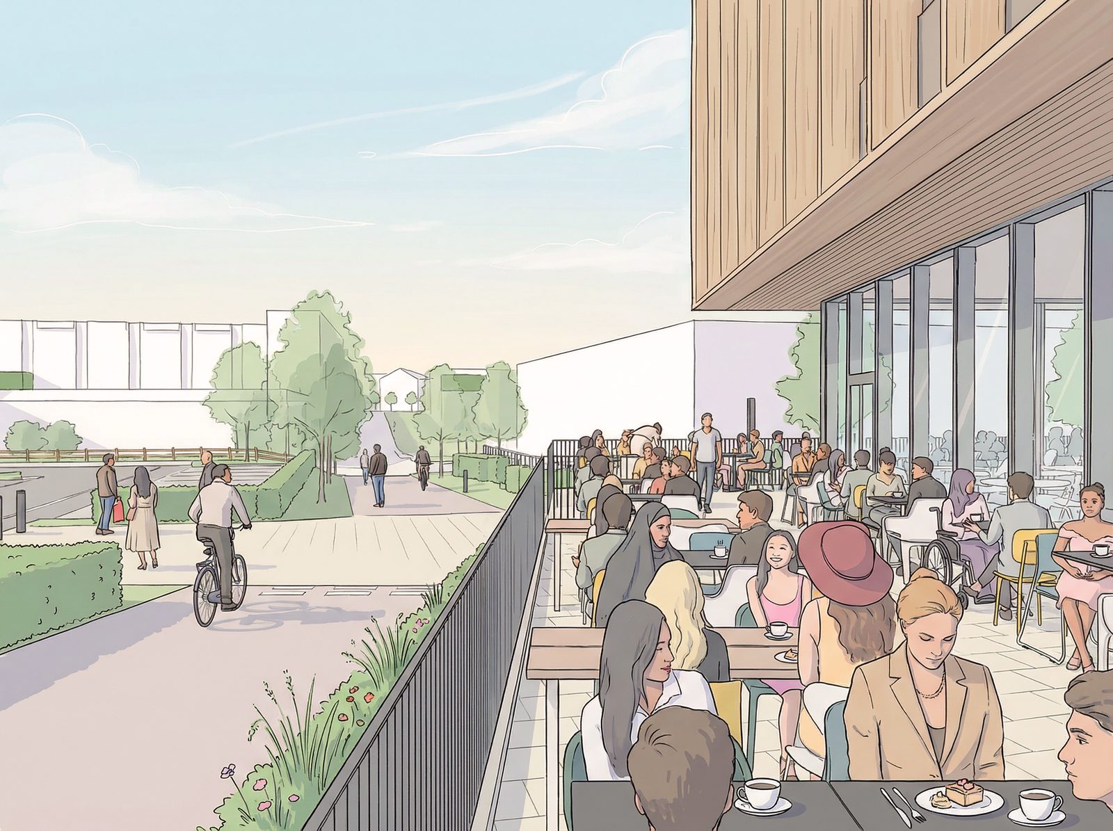 AHR Leisure Centre Cranbrook Leisure and Wellbeing Centre Architecture Cranbrook Cafe Terrace