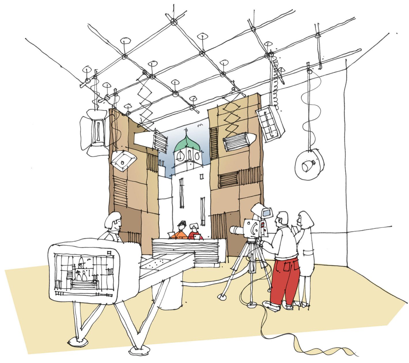 AHR University GrangegormanCampus EastQuadBuilding Architecture Dublin Sketch4