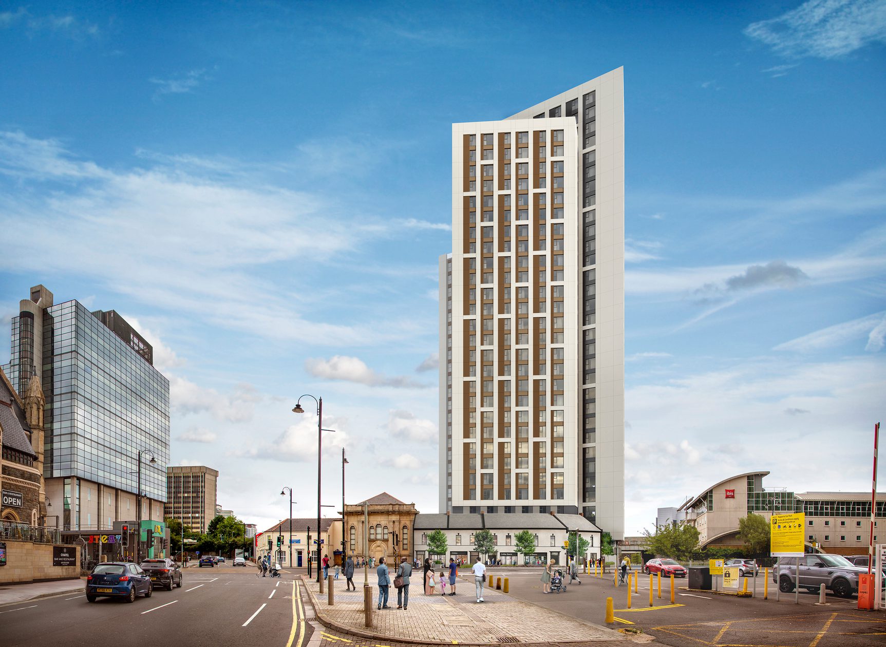 AHR highrisetower Guildford Crescent Architecture Cardiff BS