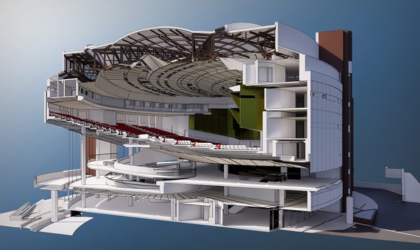 Laser scan capture of Harrogate Convention Centre recording existing building structure.