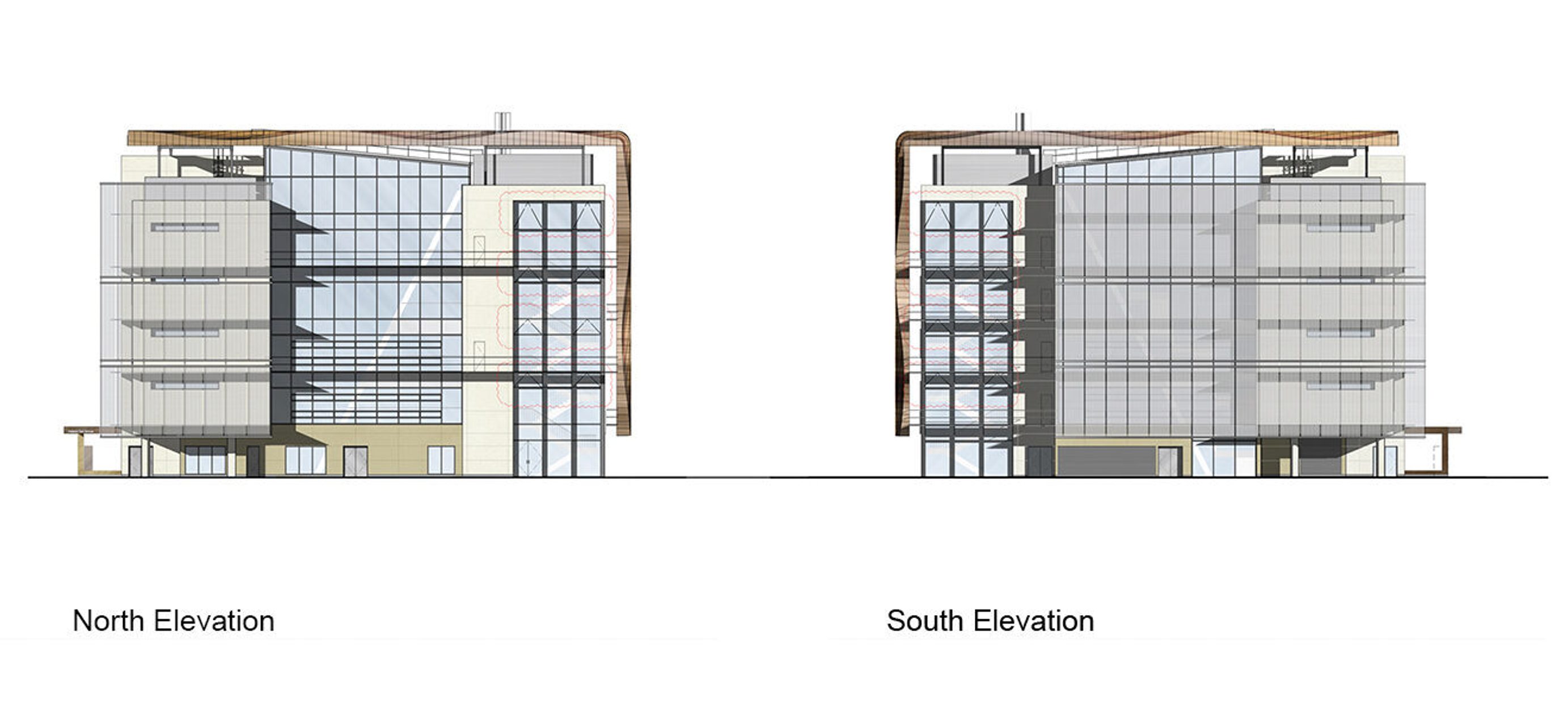 AHR secondaryschool HollandPark Architecture London elevations