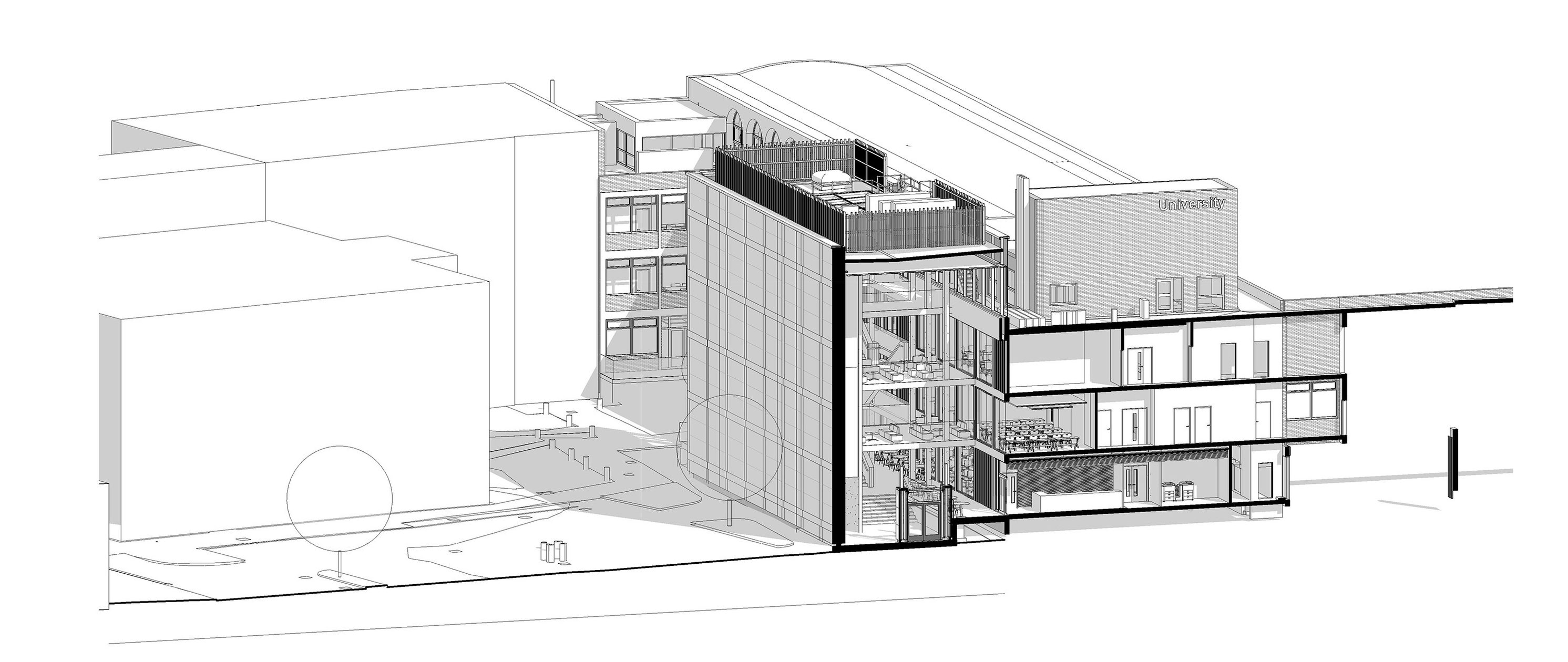 AHR University JosephPriestley BuildingConsultancy Architecture Huddersfield Drawing1