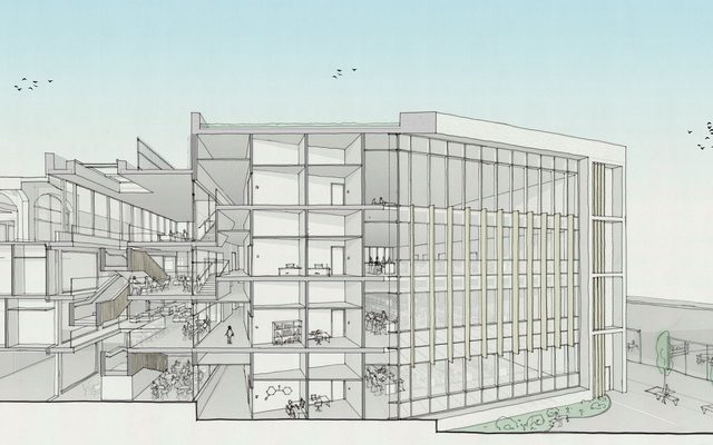 AHR University JosephPriestley BuildingConsultancy Architecture Huddersfield Sketch1
