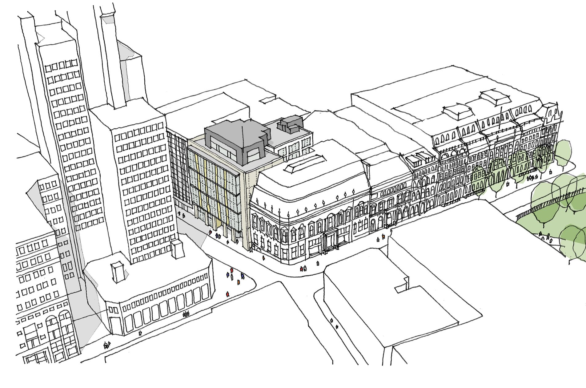 AHR-Office-OneNewhallStreet-Architecture-Sketch1-Birmingham