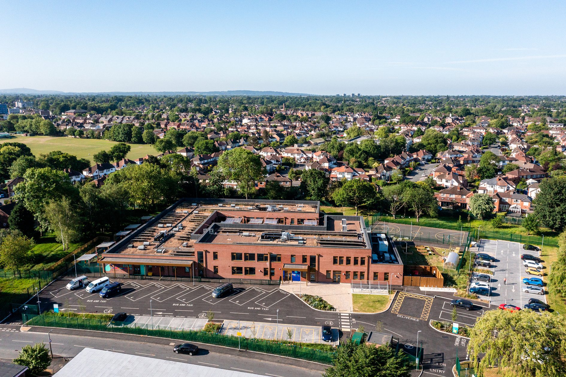 Pear Tree School Stockport aerial 3