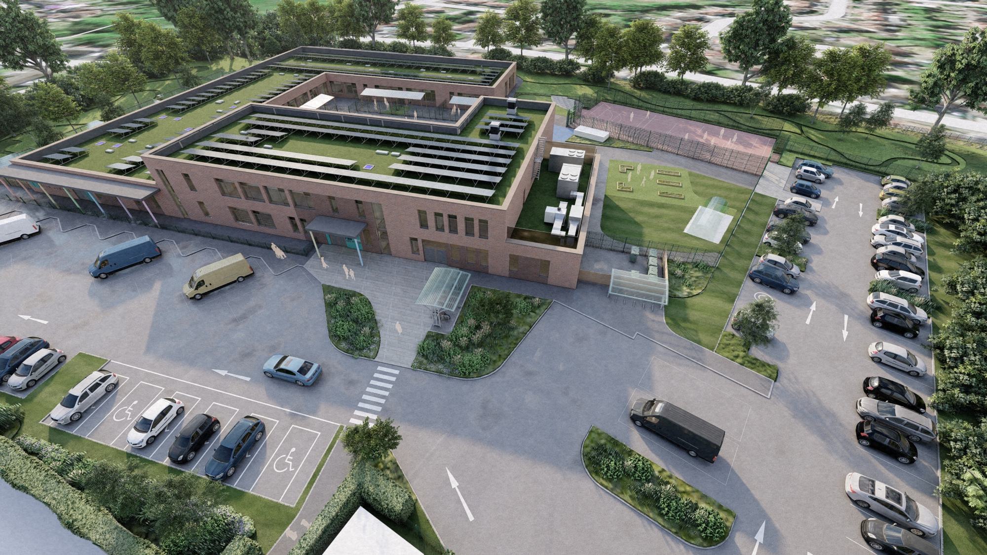 View looking southward