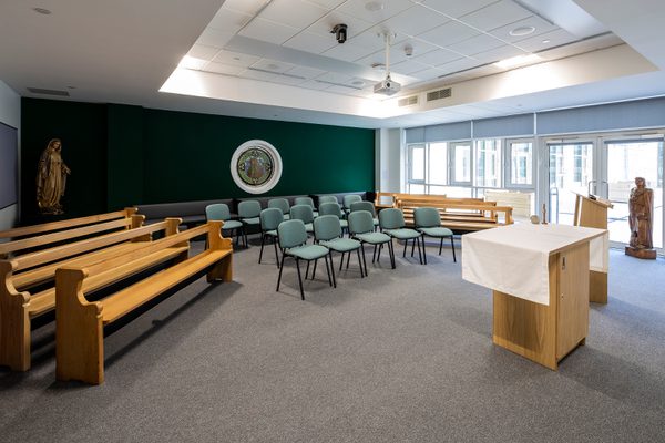 The chapel space within the Woodmill and St Columba's RC High School.