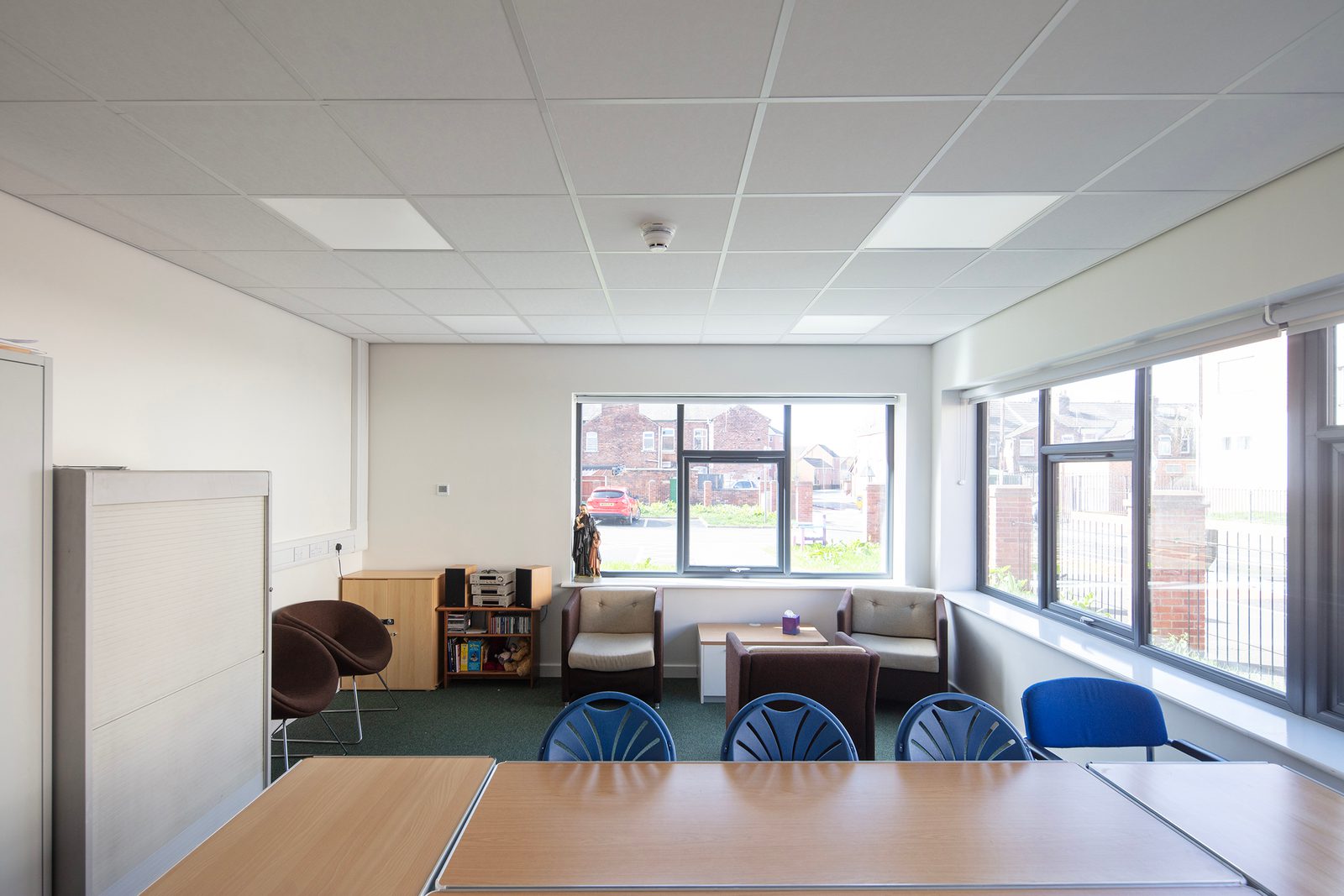 A spacious meeting room