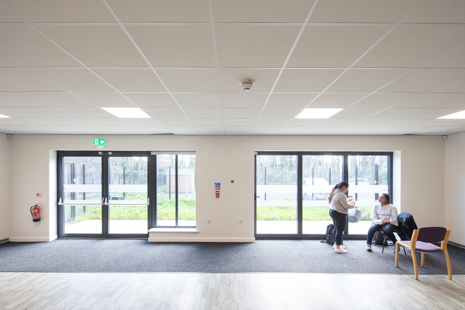 Double doors allow plenty of daylight