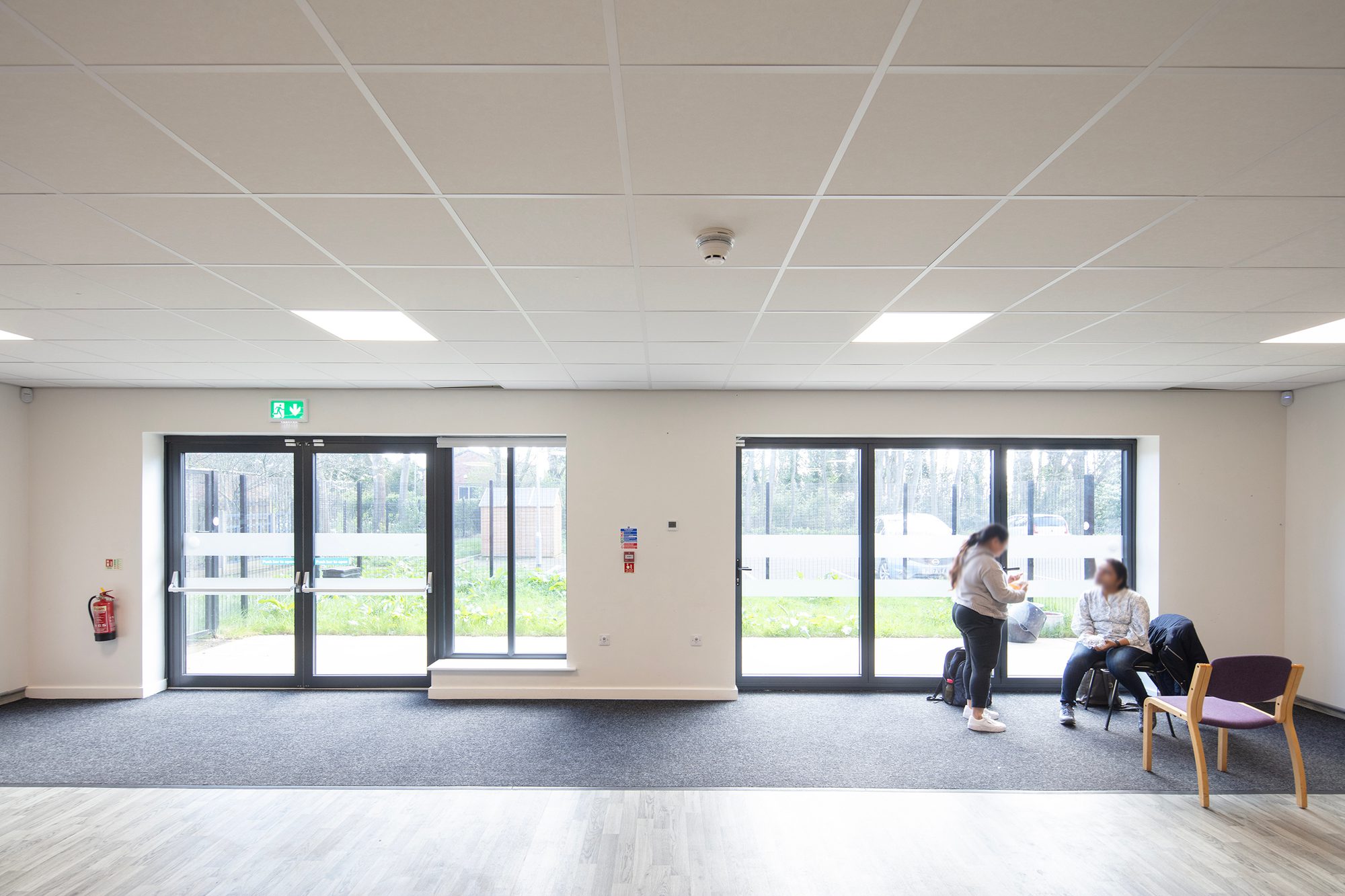 Double doors allow plenty of daylight