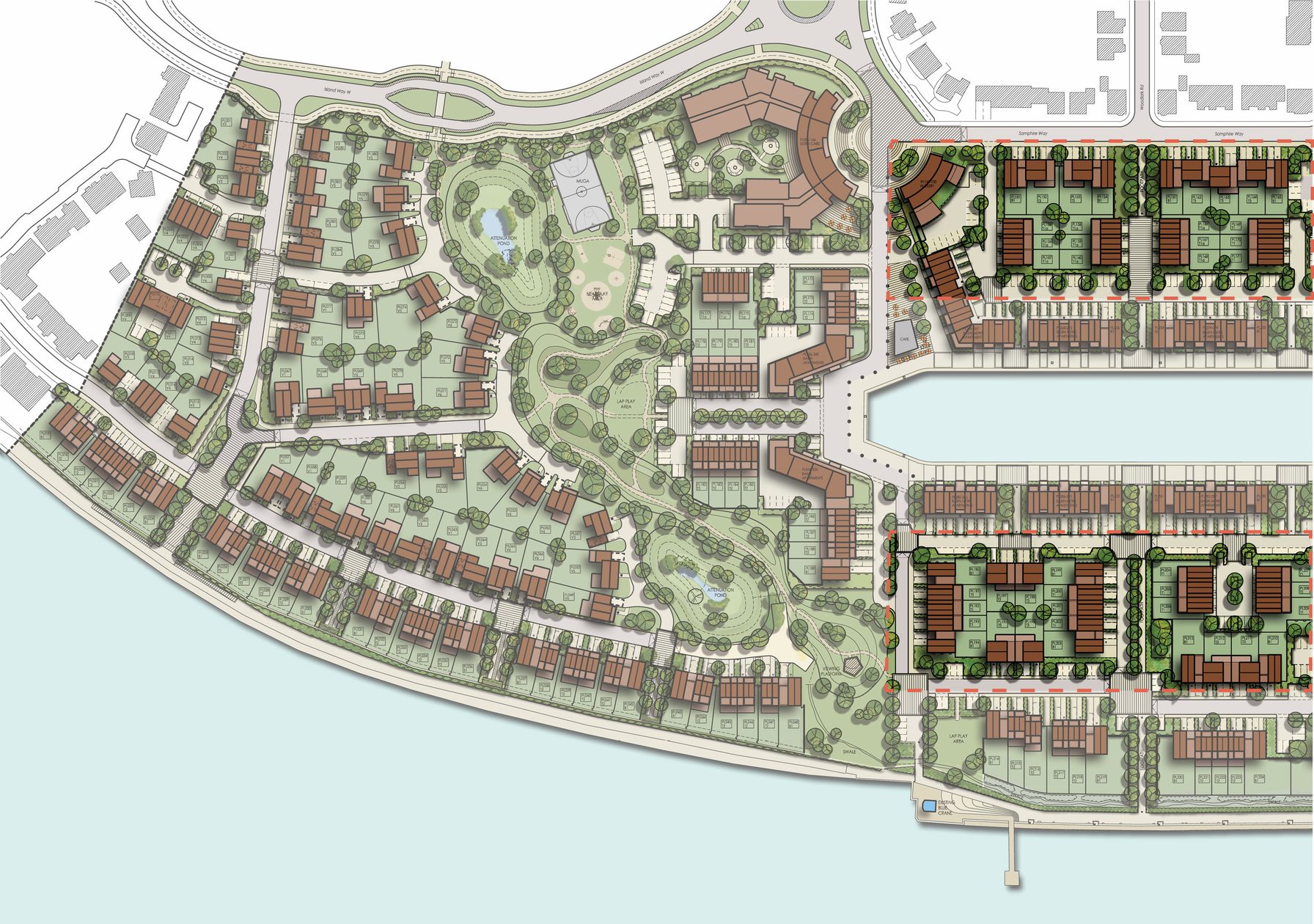 St Marys Island Masterplan Basin Quarter