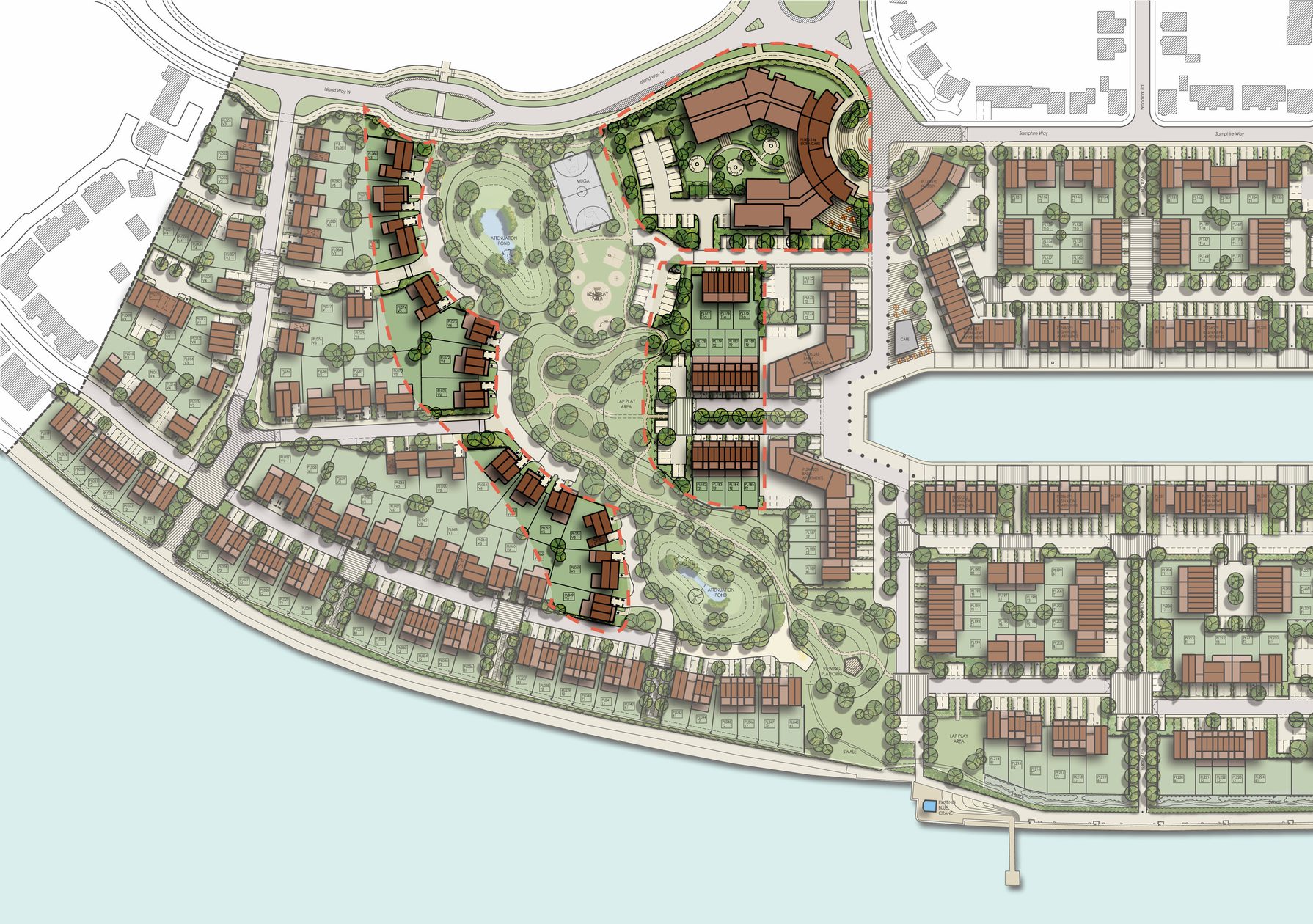 St Marys Island Masterplan Bund Quarter