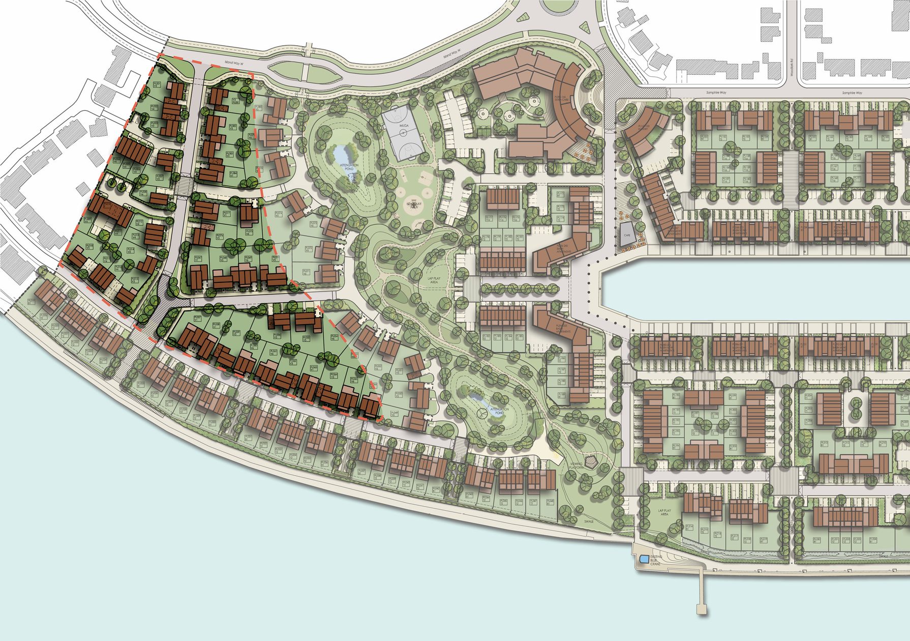 St Marys Island Masterplan Village Quarter