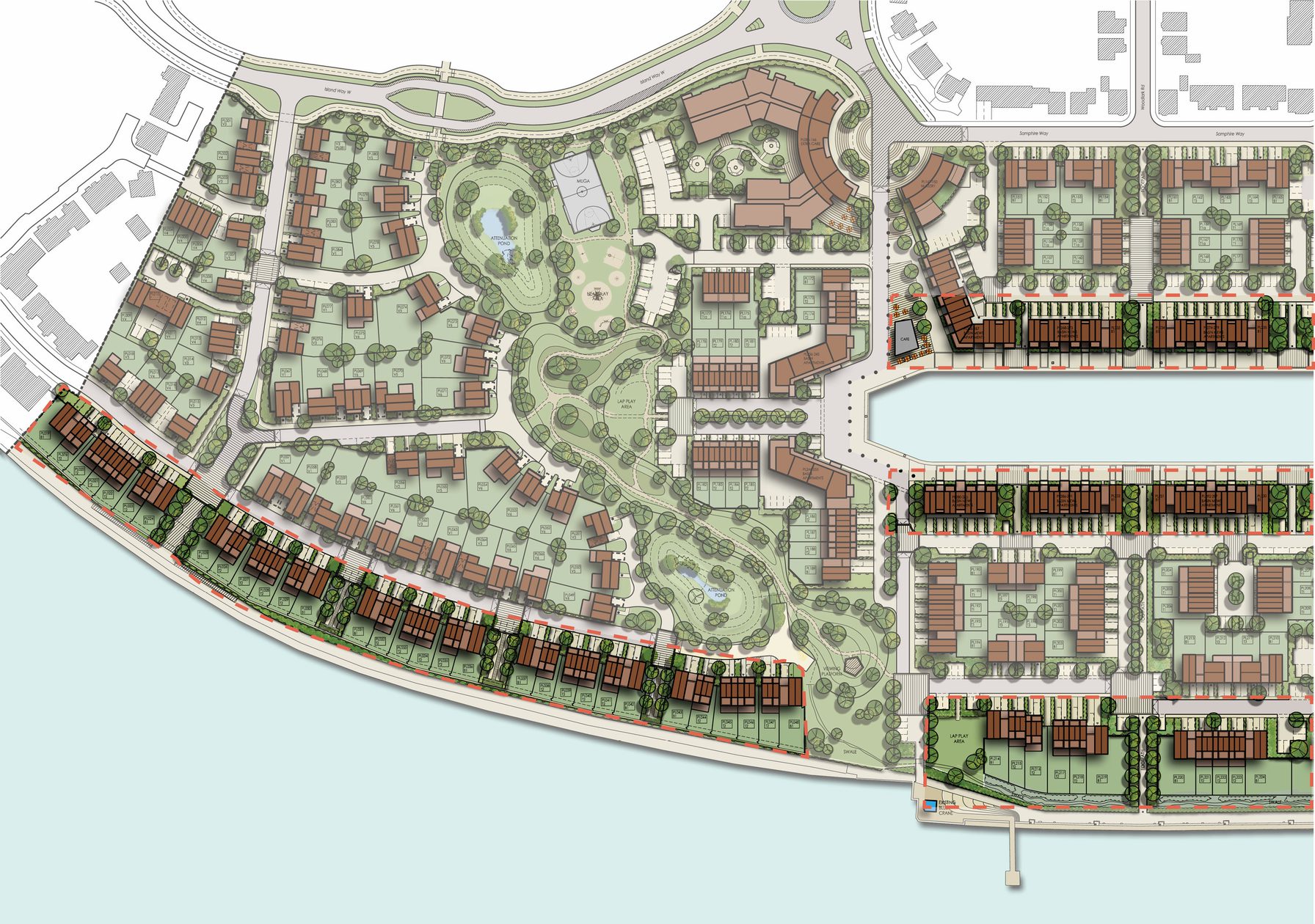 St Marys Island Masterplan Waterfront