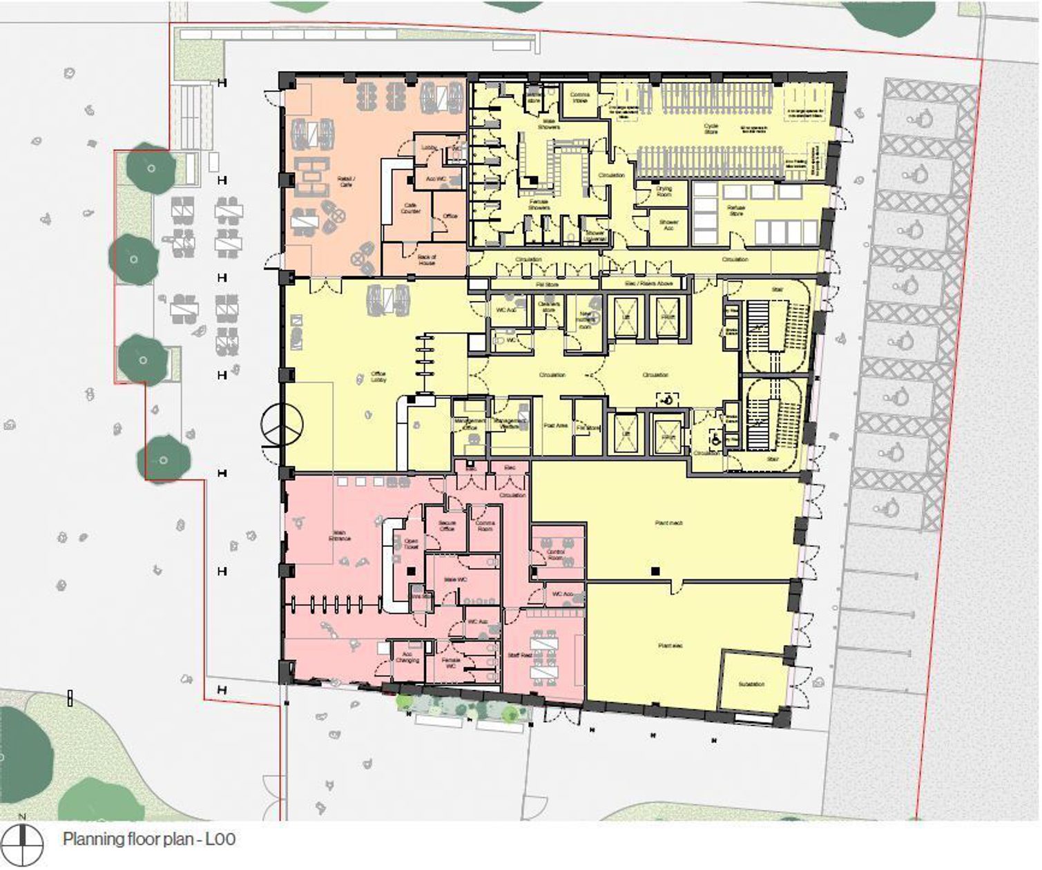 AHR Office The Interchange Architecture Brabazon Ground floor plan