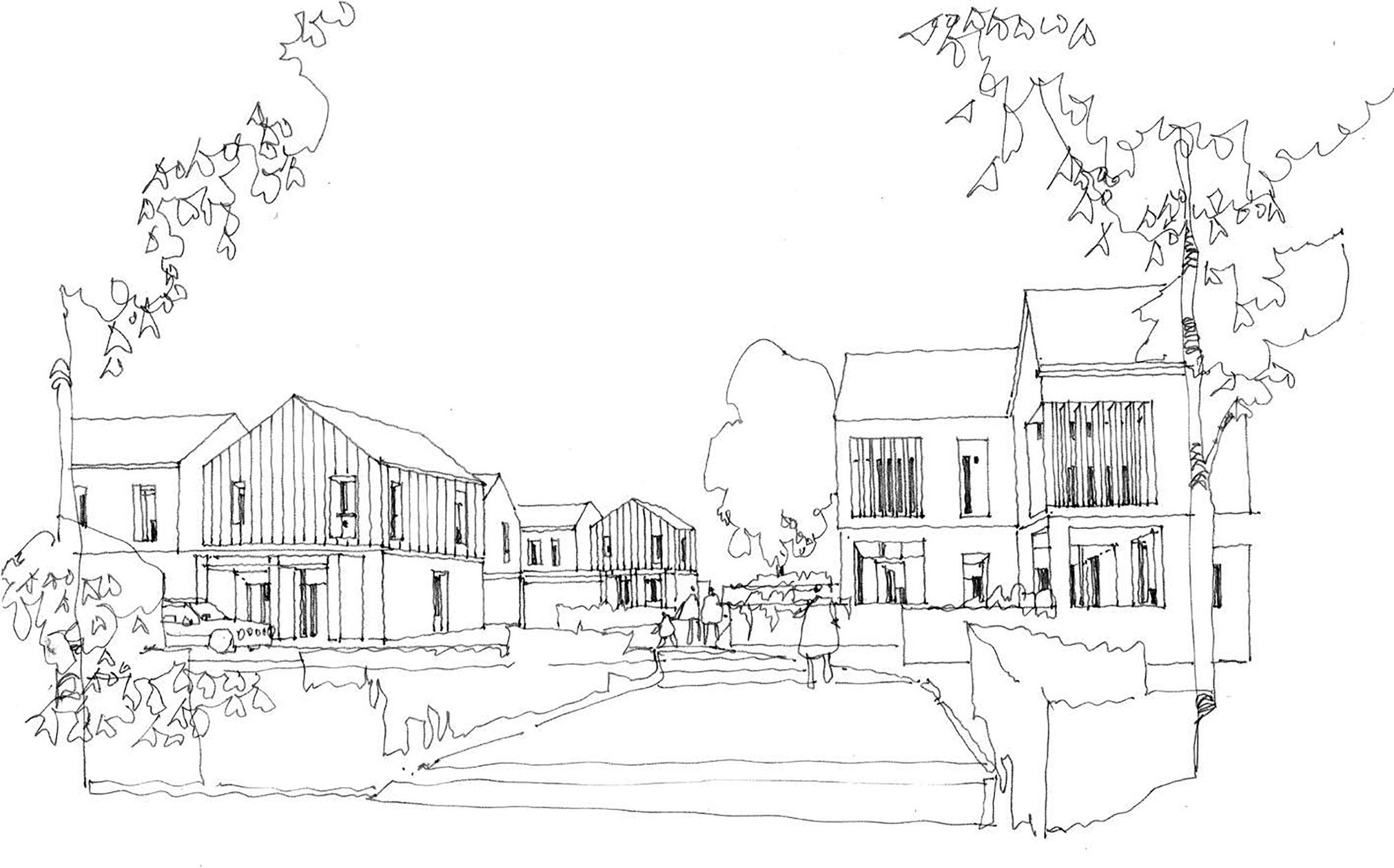 AHR Housing ThePheasantry Architecture Crawley Sketch2