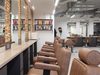 A close up shot of the hairdressing tables and mirrors inside the Sheffield College's City Campus refurbishment.