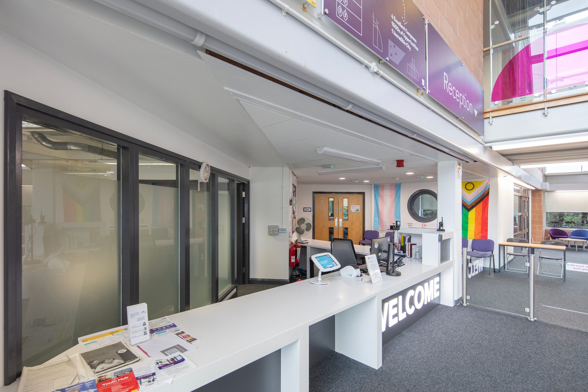 AHR Education Sheffield College Peaks Campus Building Consultancy Sheffield reception