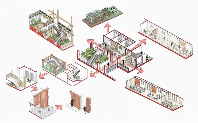 AHR University Thrive Health and Wellbeing Centre Architecture Context Sketch Header