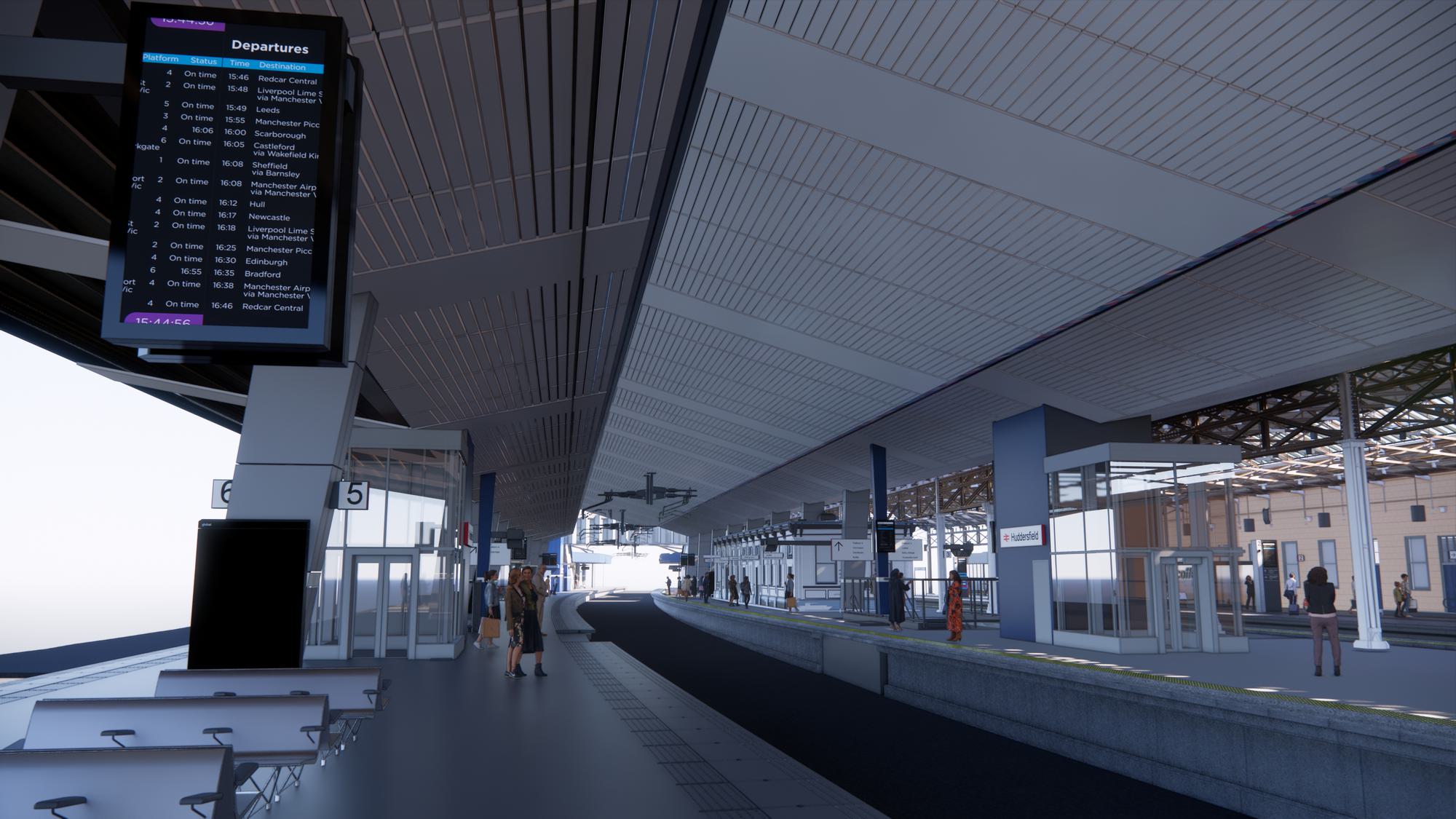 Visuals for Huddersfield Station improvement works