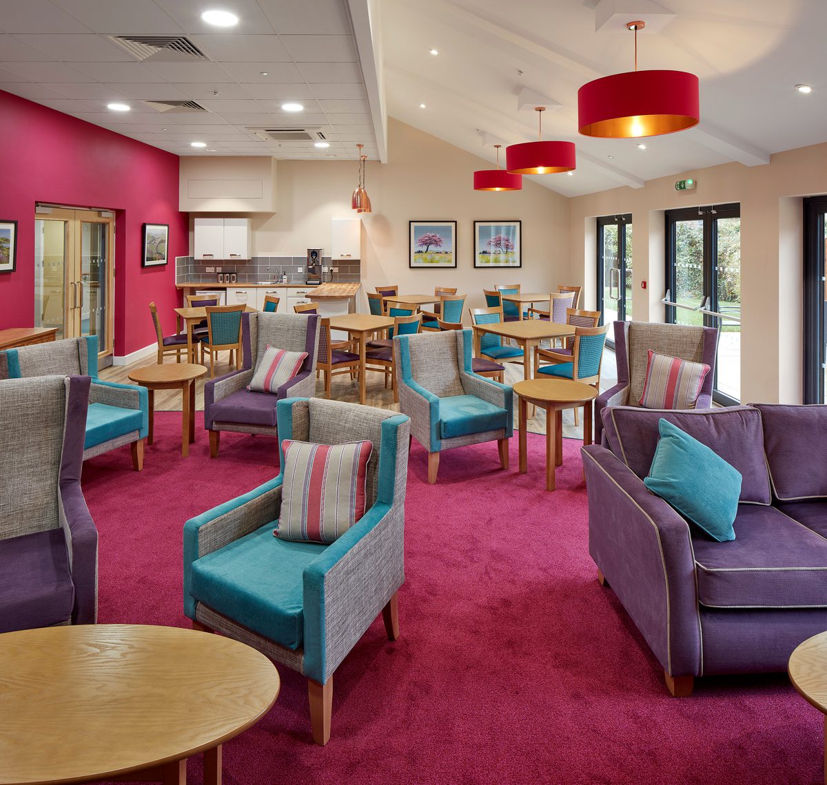 An interior lounge in one of the Independent Living Schemes in Vico Homes' property portfolio.