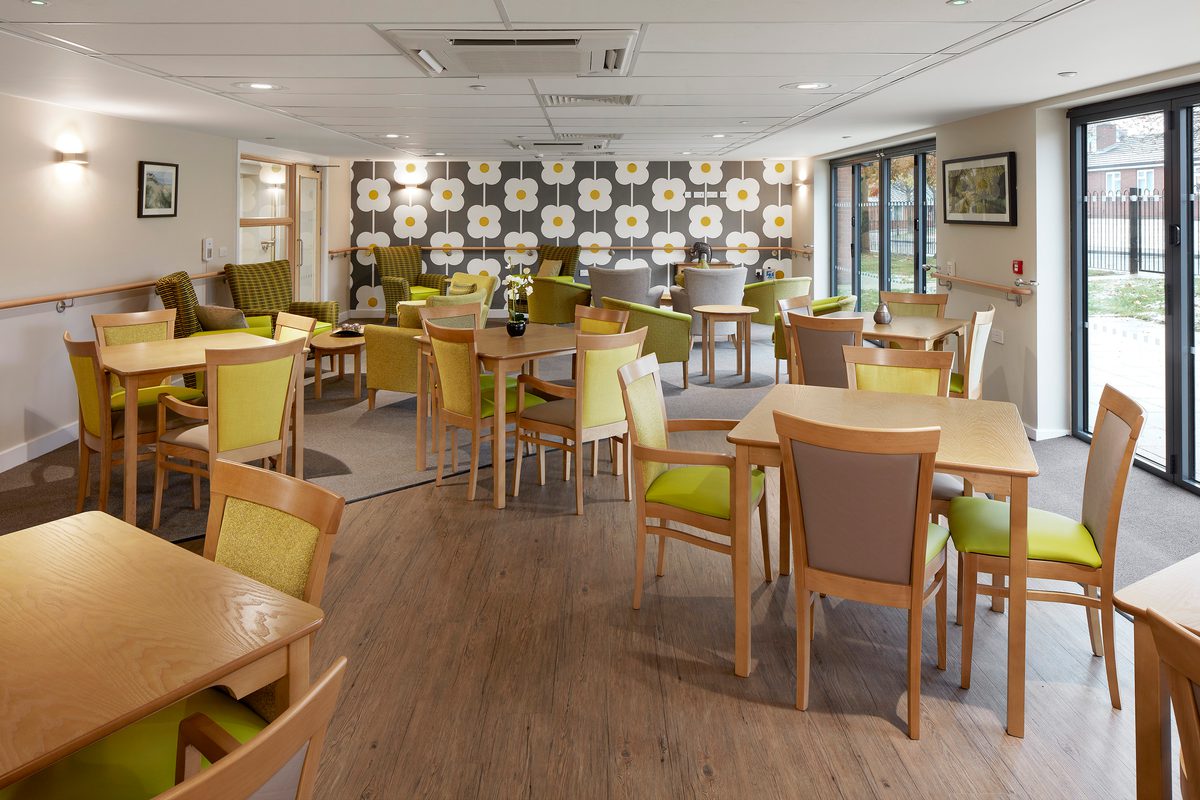 A communal dining area in one of the Independent Living Schemes in Vico Homes' property portfolio.