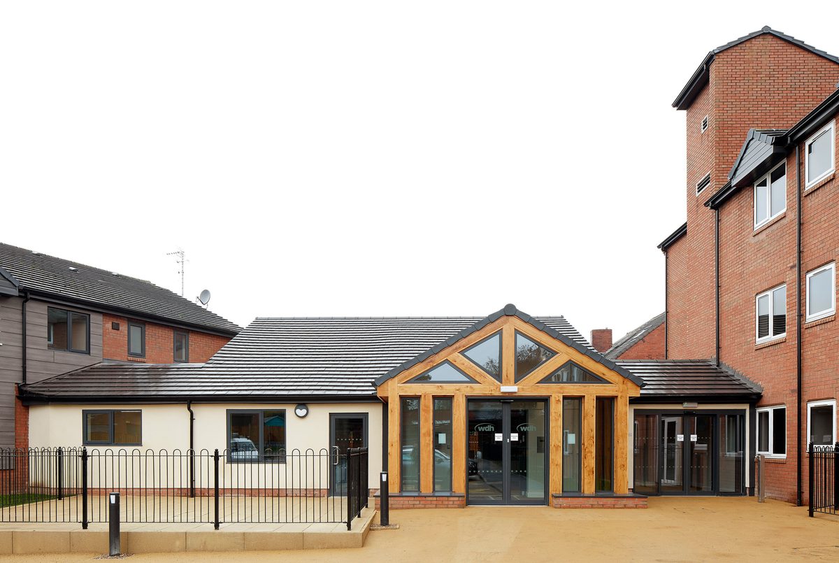 The front exterior entrance of one of the Independent Living Schemes in Vico Homes' property portfolio.