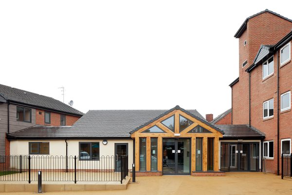 The front exterior entrance of one of the Independent Living Schemes in Vico Homes' property portfolio.