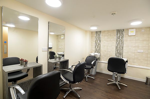 A hairdressing salon within on of of the Independent Living Schemes in Vico Homes' property portfolio.