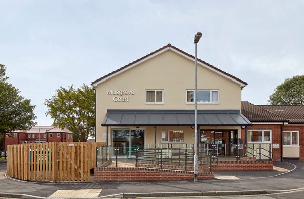The exterior frontage of one of the Independent Living Schemes in Vico Homes' property portfolio, Musgrave court.