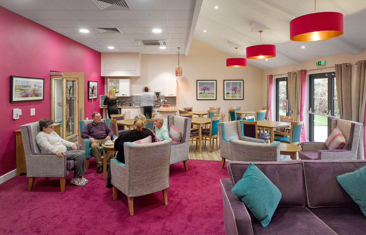 Residents enjoying the communal living space within one of the Independent Living Schemes in Vico Homes' property portfolio.